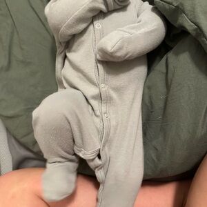 Newborn Quincy Mae button sleeper